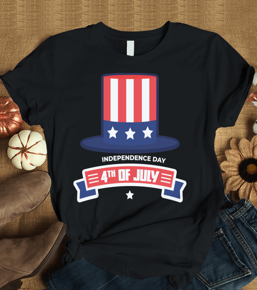 Independence Day 4TH of July Patriotic Hat T-Shirt