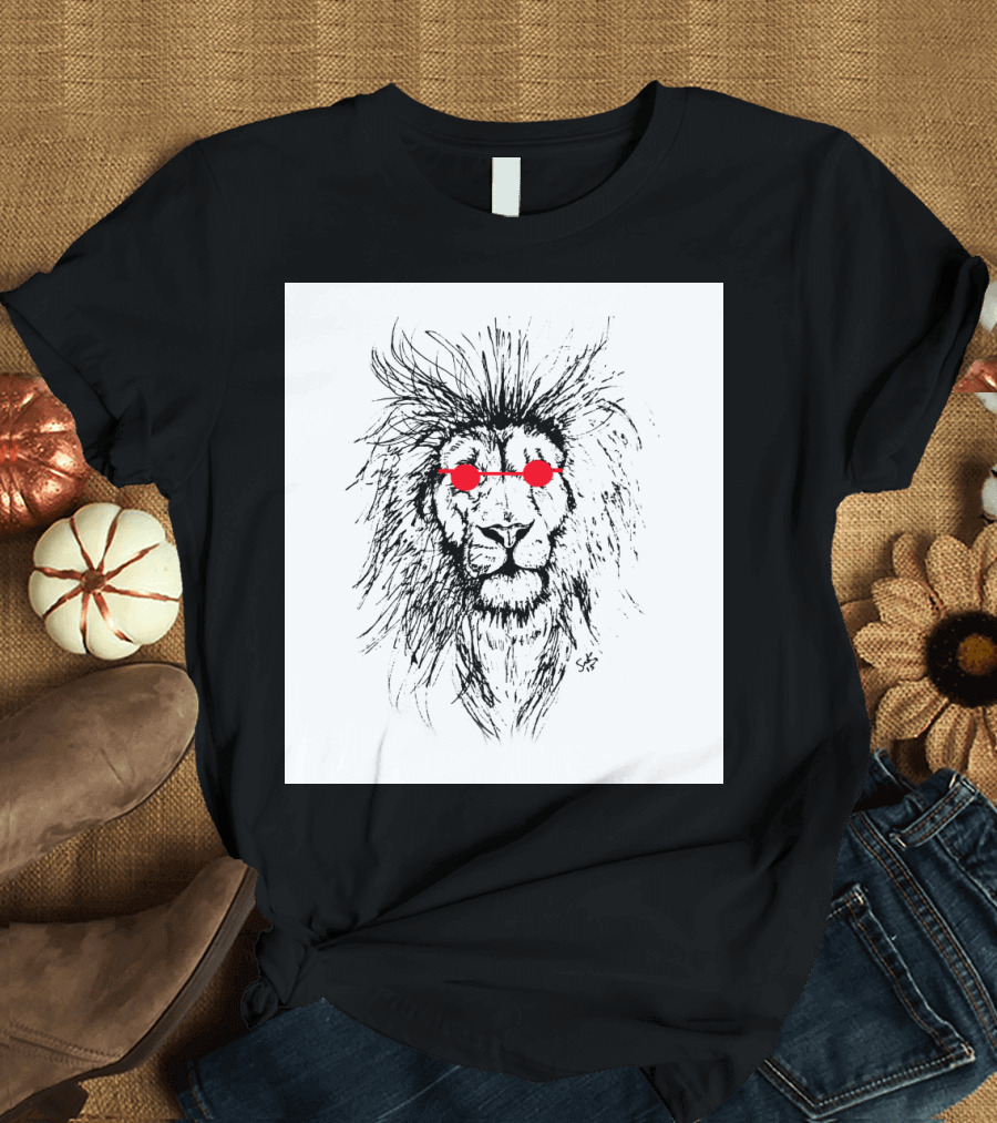 RedEvents Lion with Red Sunglasses Sketch T-Shirt