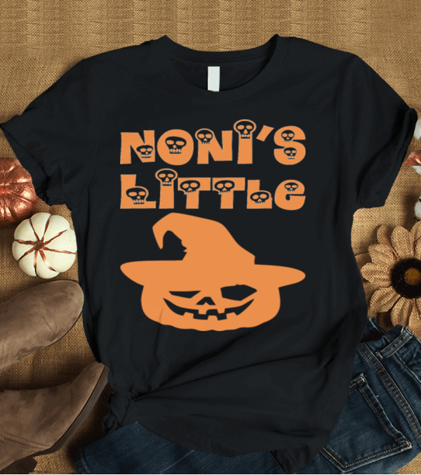 T-Shirt: Noni's Little Pumpkin Halloween Skull Witch Hat Jack-o'-Lantern T-Shirt Noni's Little Pumpkin Halloween Skull Witch Hat Jack-o'-Lantern T-Shirt