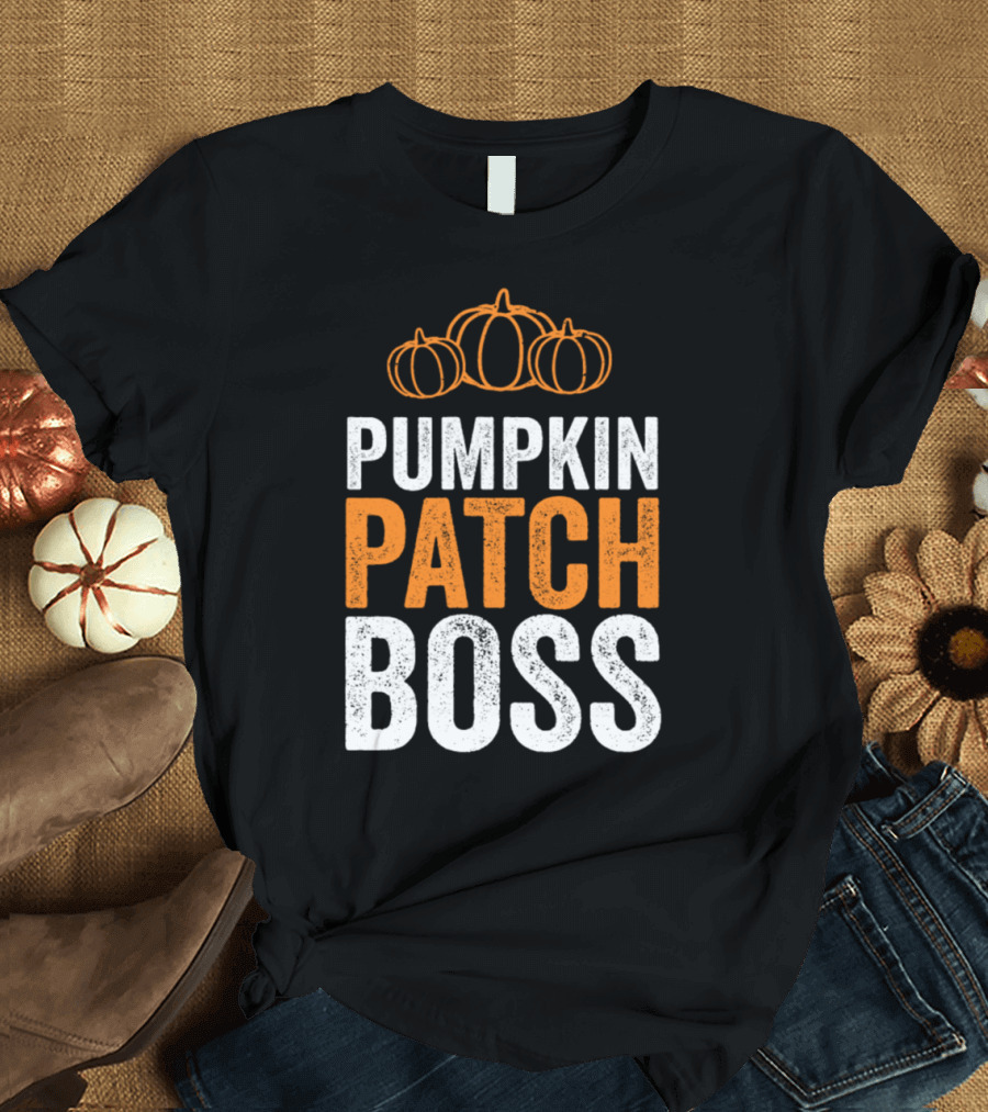 Pumpkin Patch Boss Halloween Church Volunteer Fall T-Shirt