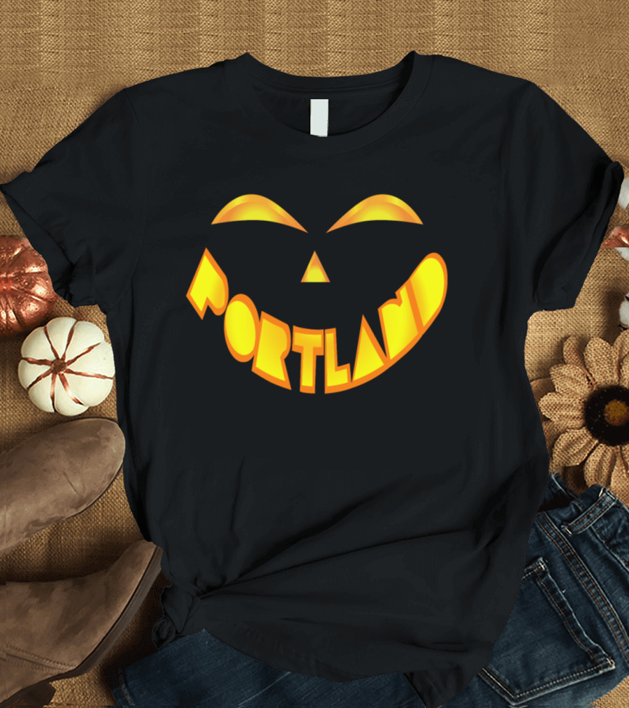 Portland Pumpkin Face Jack O' Lantern T-Shirt