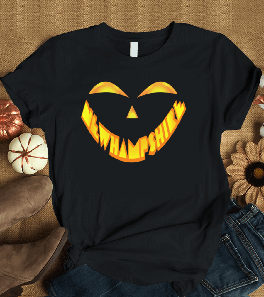 New Hampshire Pumpkin Face Jack O' Lantern T-Shirt