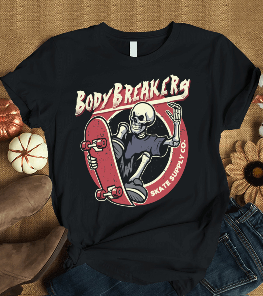 BodyBreakers Skate Supply Co Skeleton Skater T-Shirt