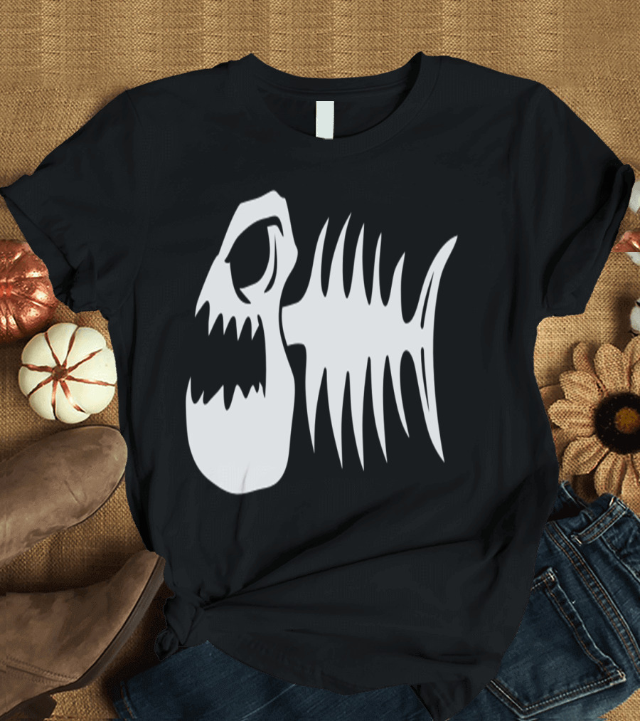Fish Bone Monster Skeleton Grimace T-Shirt