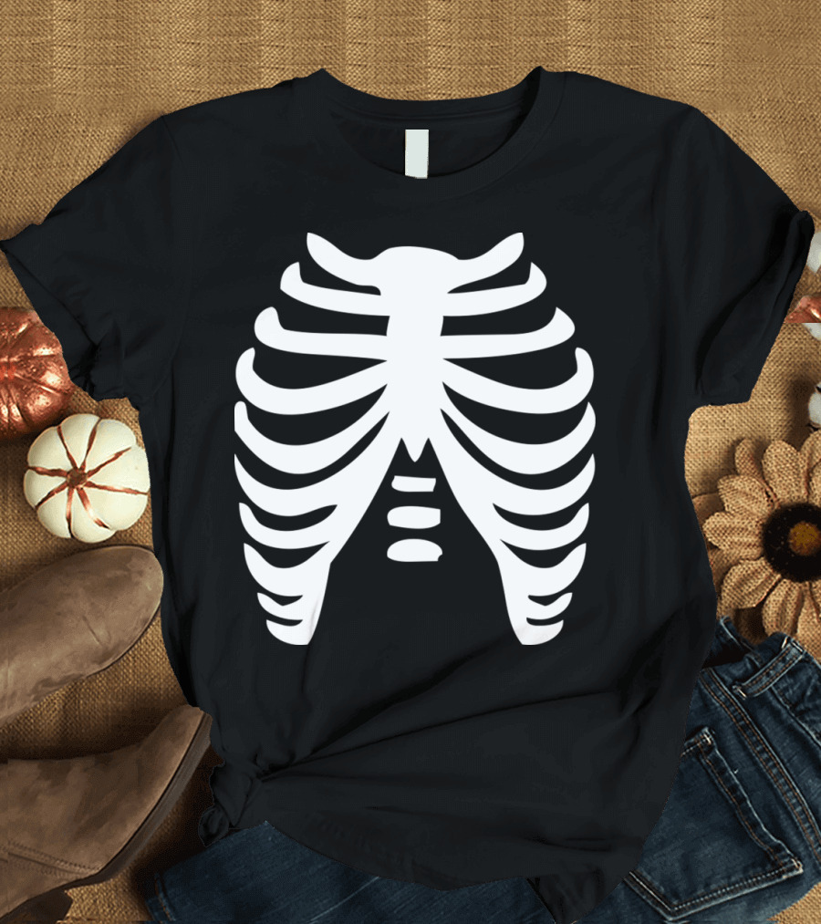 Skeleton Rib Cage Structure T-Shirt