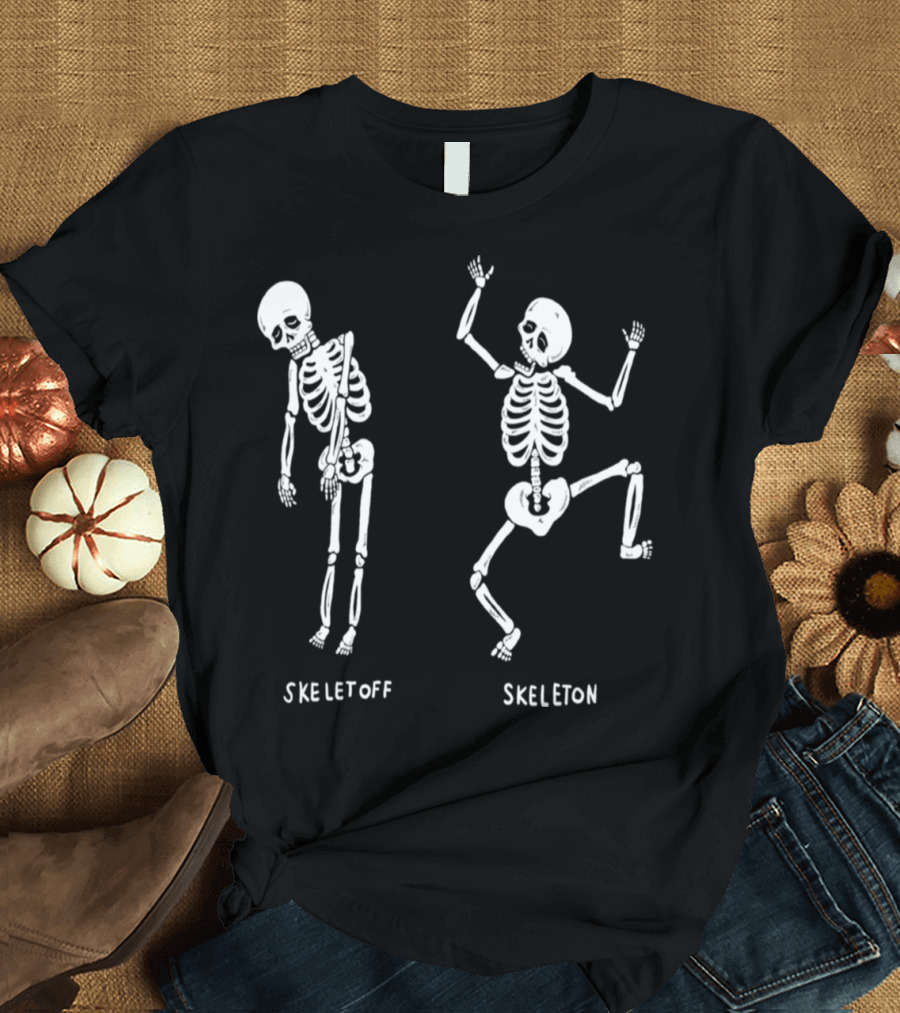 Skeletoff Skeleton Dancing Skeletons Halloween Humor T-Shirt