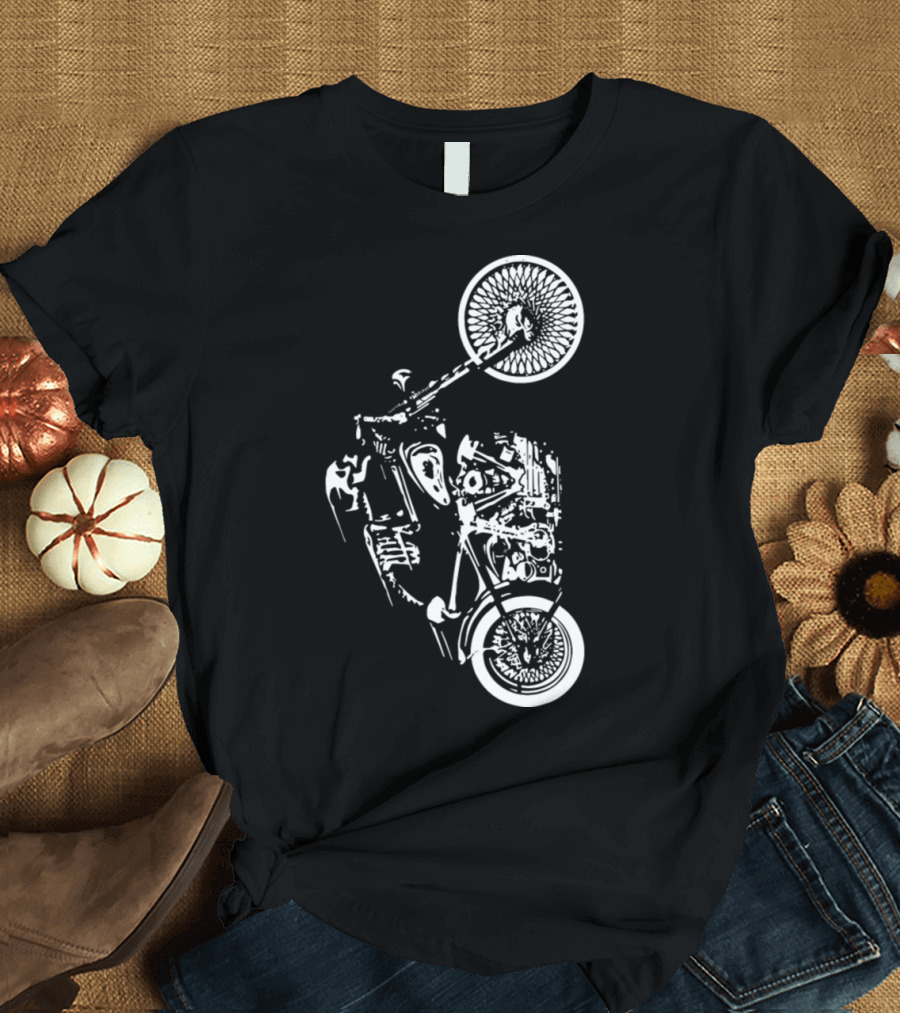 Motorbike Skeleton Skull Ride SOA T-Shirt