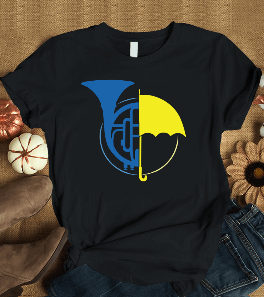 Blue French Horn Yellow Umbrella How I Met Your Mother Iconic Symbols T-Shirt
