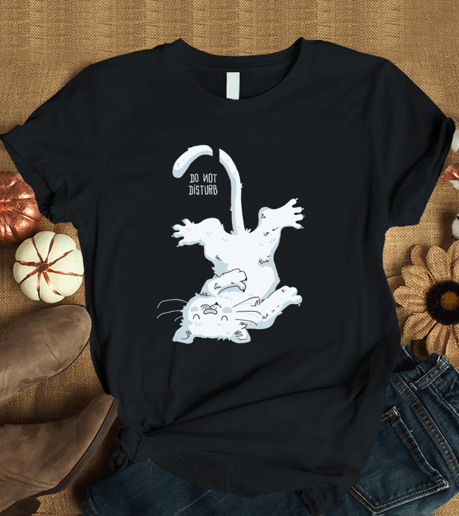 Do Not Disturb Sleeping Cat Sign T-Shirt