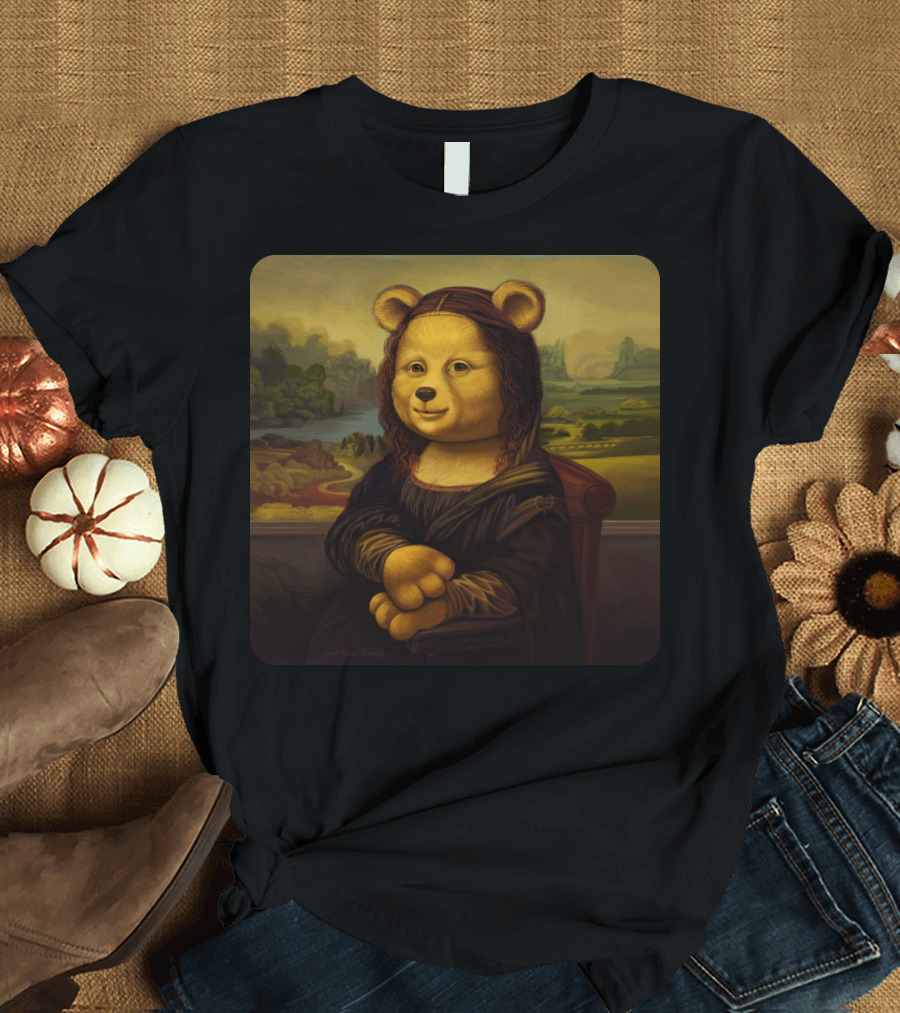 Mona Lisa Bear Portrait by Bearnado da Vinci in Classic T-Shirt
