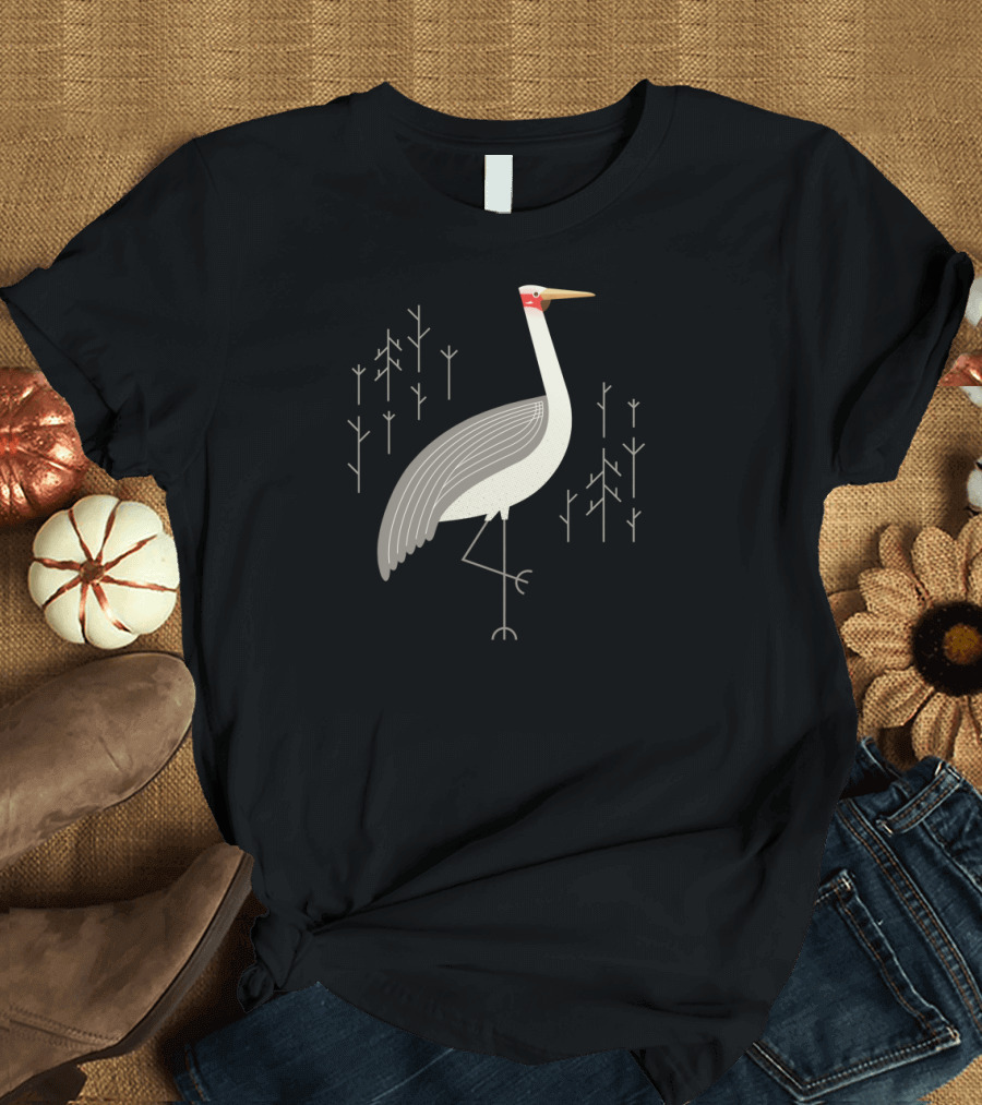 Hello Brolga Minimalist Crane T-Shirt