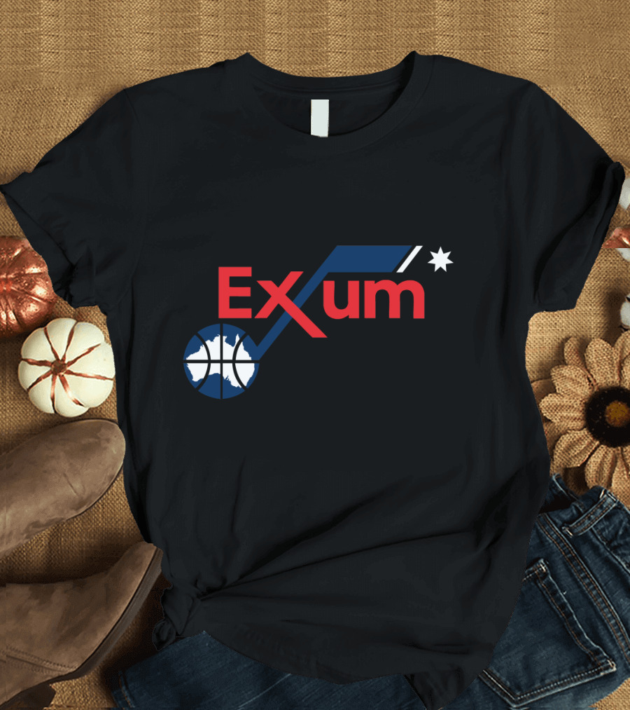 Exum Basketball Logo with Star and Ball T-Shirt