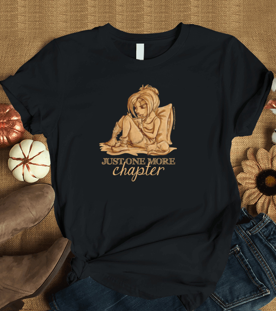 Just One More Chapter Cozy Reading Girl T-Shirt