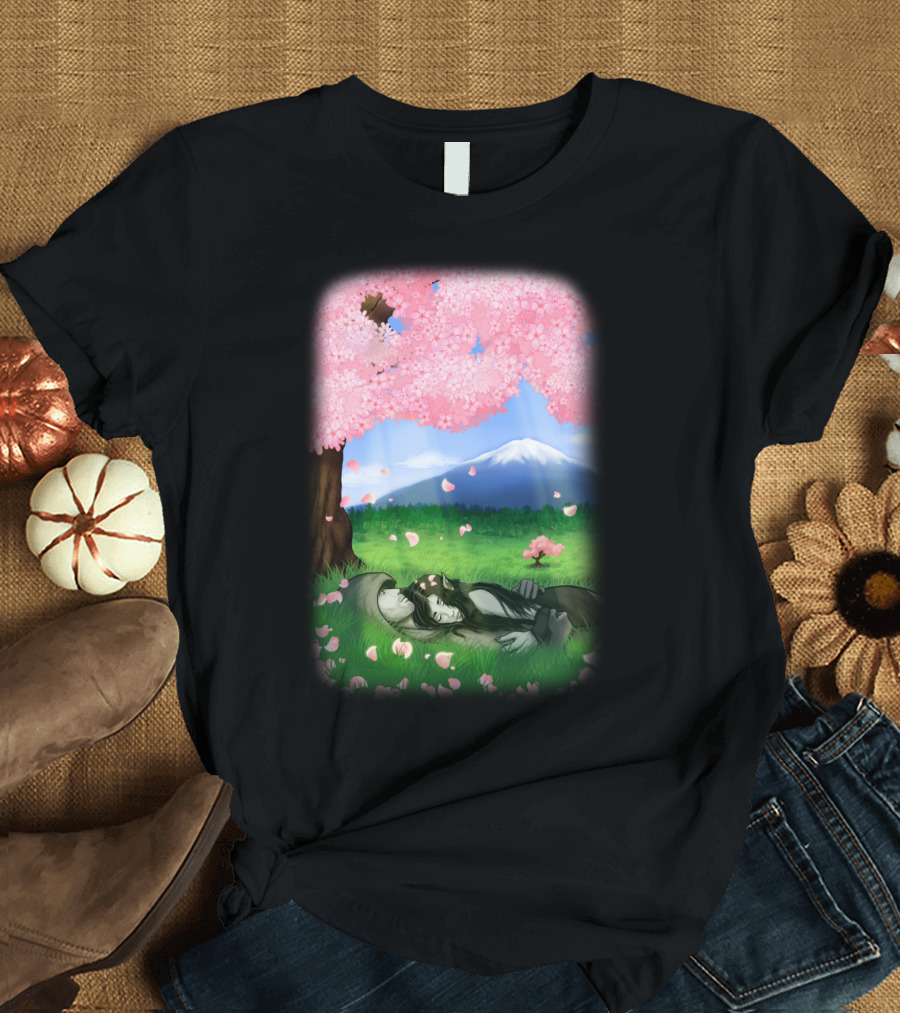 Favorite Place Cherry Blossom Couple Under Mount Fuji T-Shirt