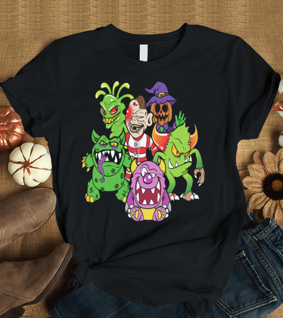 Halloween Monster Zombie Horror Creepy Cartoon Creatures T-Shirt