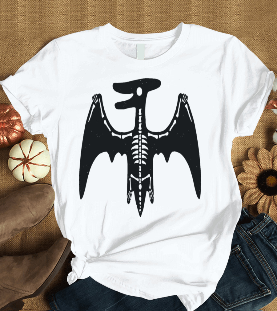 Pterodactyl Dinosaur Skeleton Vintage T-Shirt