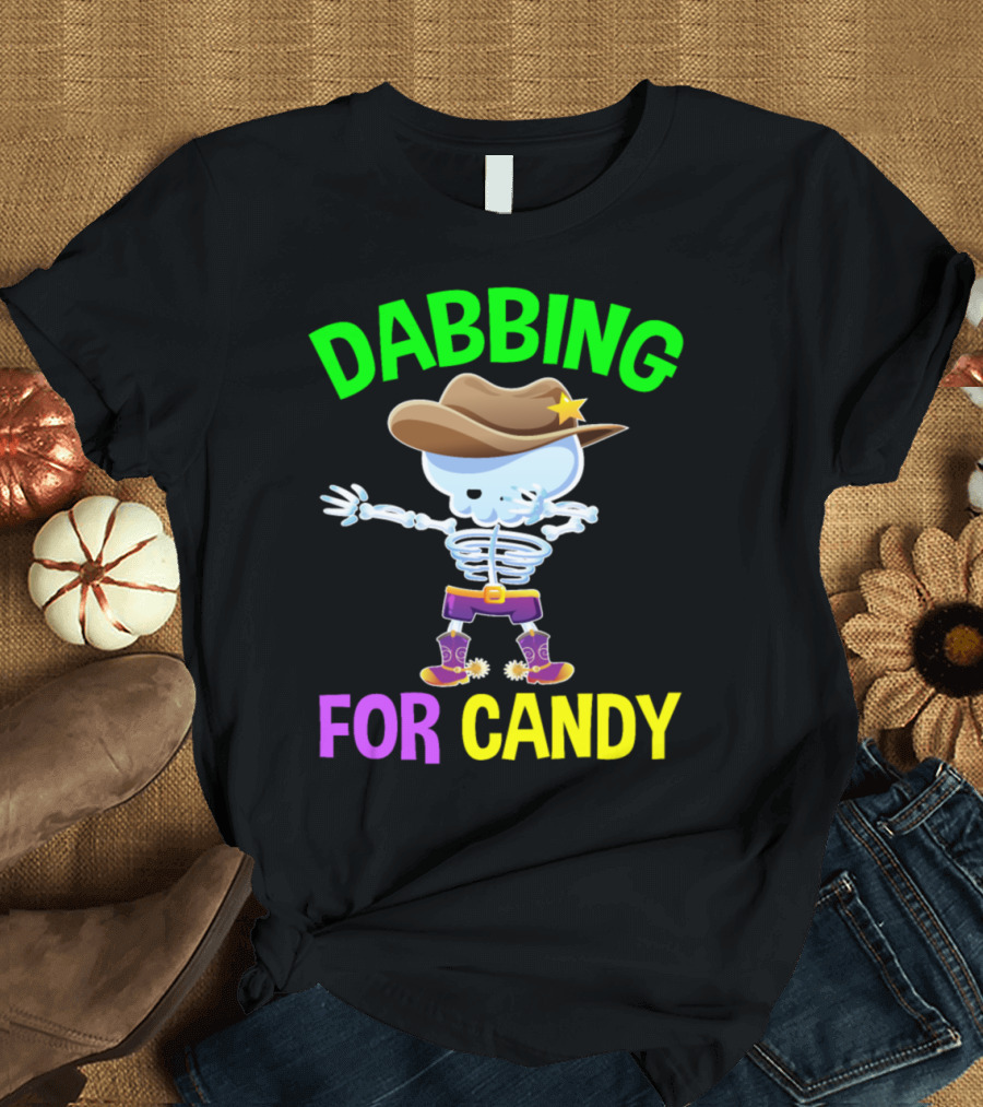 Cowboy Skeleton Dabbing for Candy T-Shirt