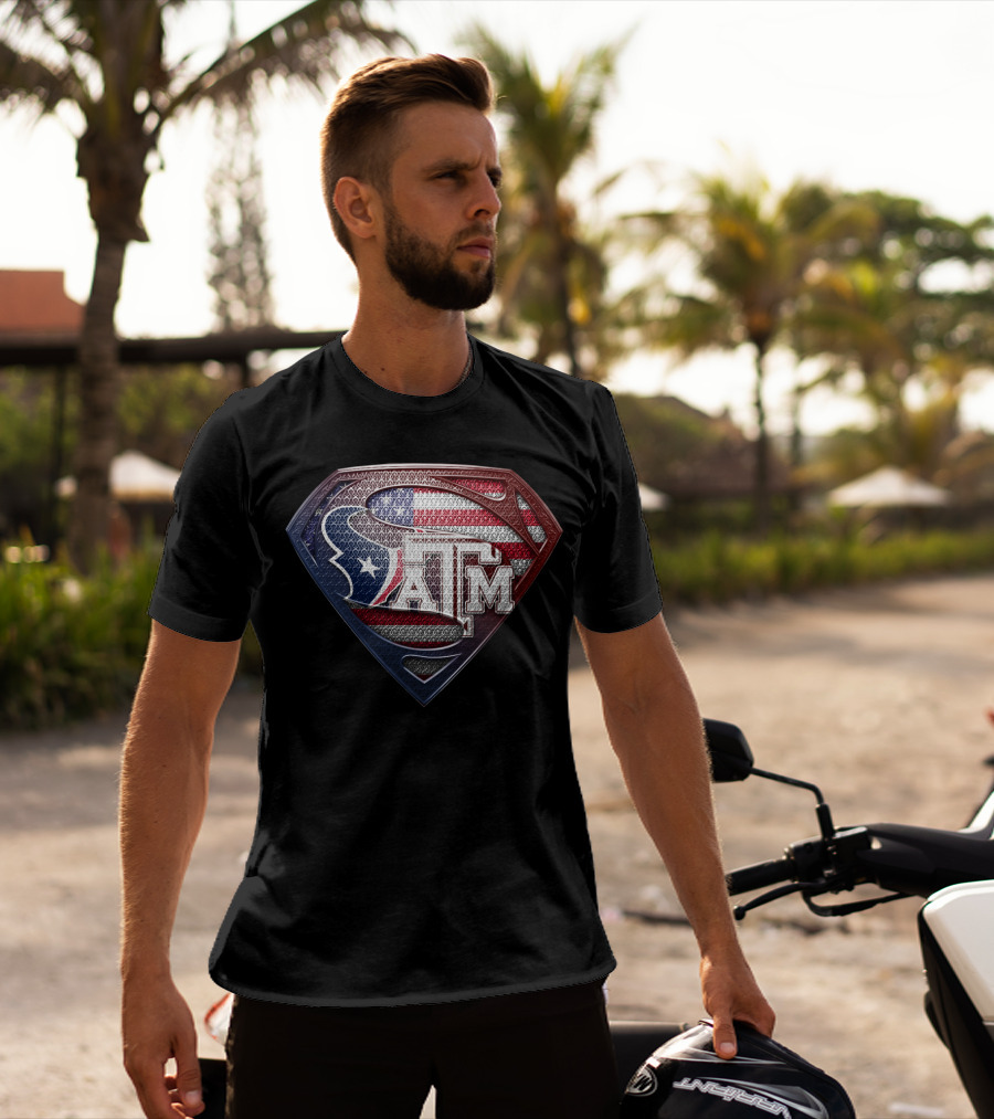 Houston Texans Texas A&M Usa Super Shield Sspus122 T-Shirt