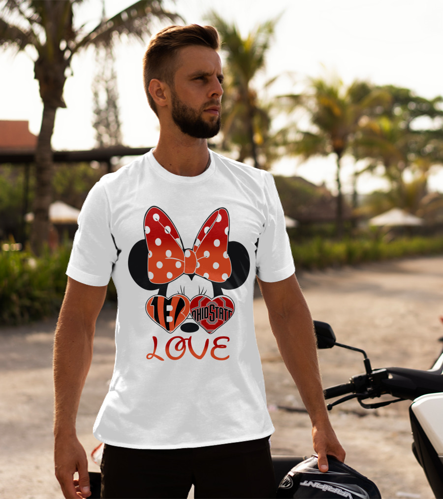 Minnie Mouse Bengals Ohio State Love T-Shirt