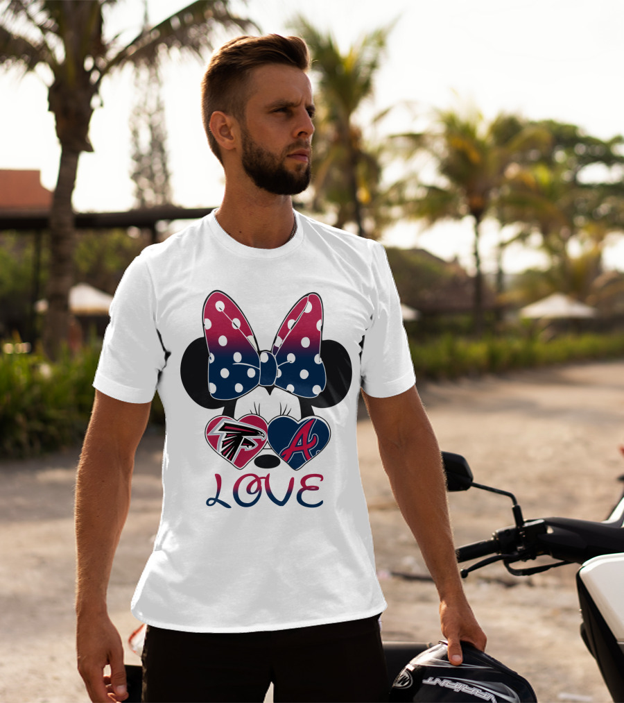 Love Minnie Bow Falcons Braves T-Shirt