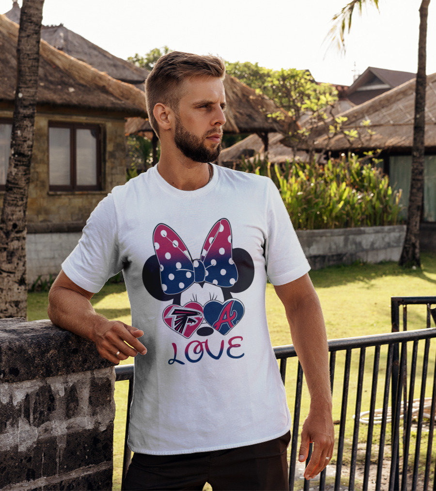 Love Minnie Bow Falcons Braves T-Shirt