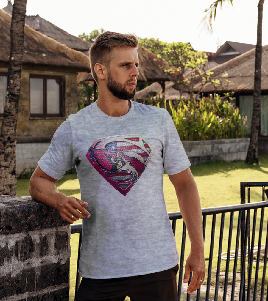 Superman Patriot Razorbacks Shield T-Shirt
