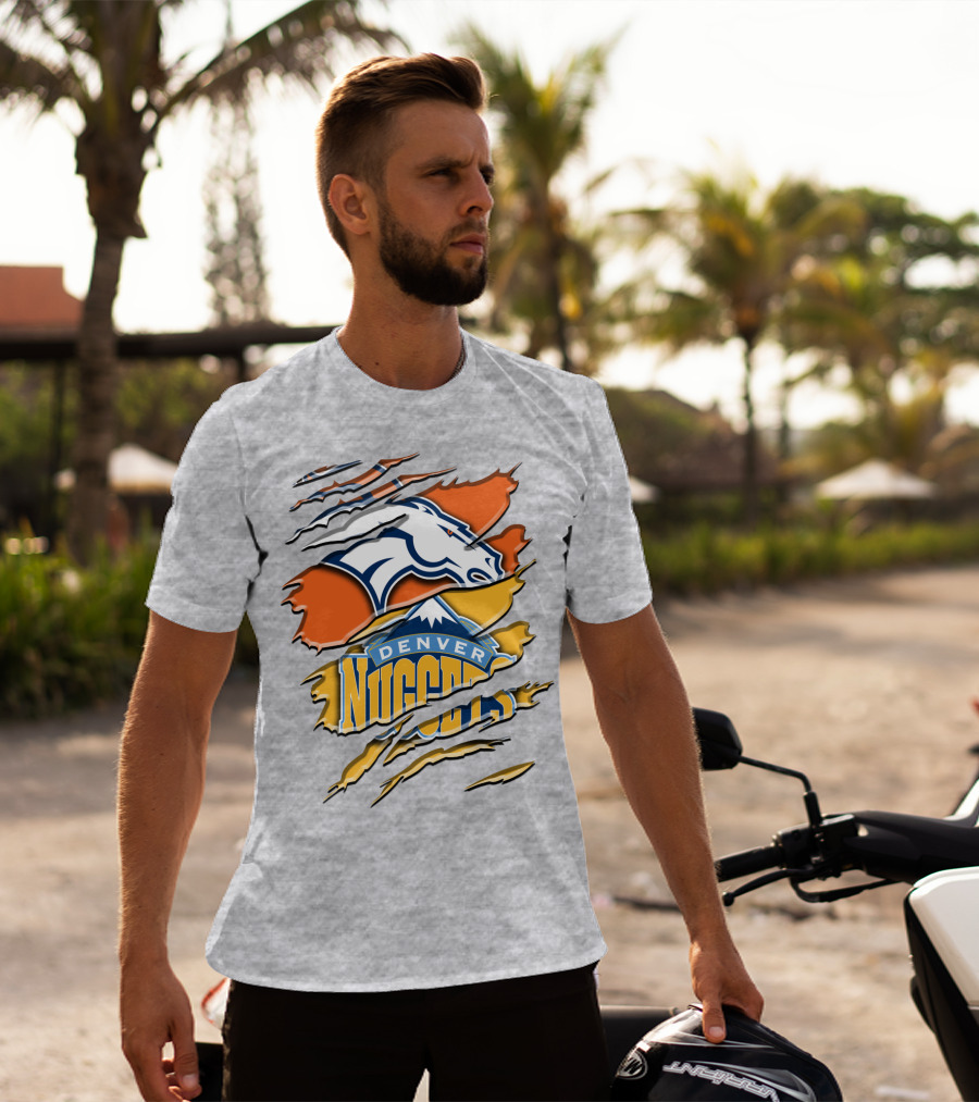 Denver Broncos And Nuggets Fan Crossover Rah 020 T-Shirt