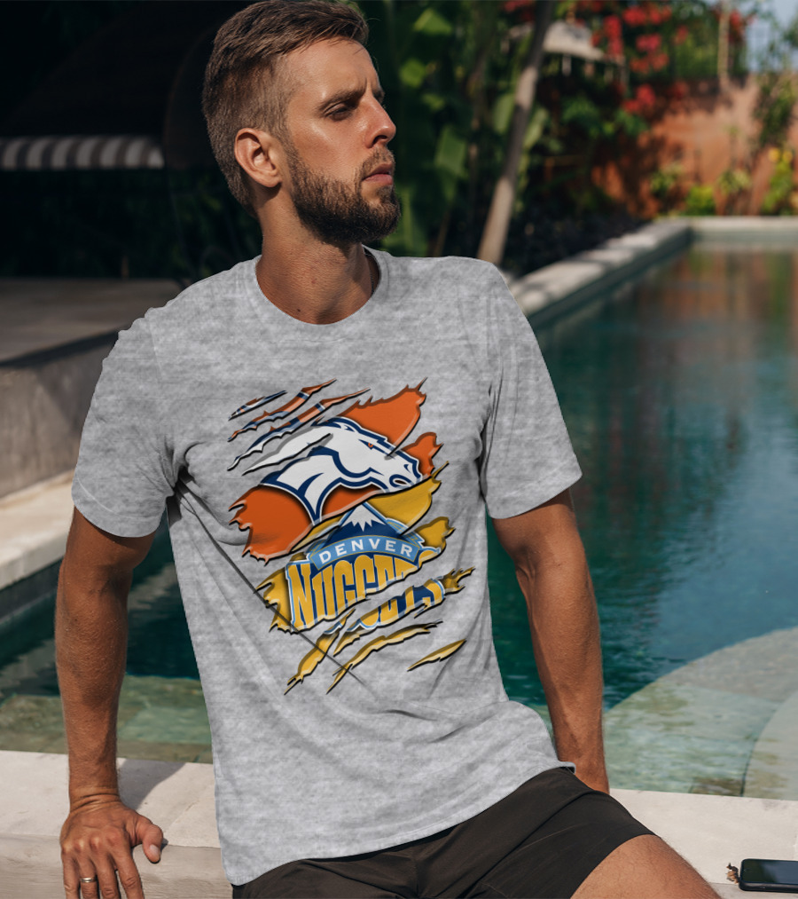 Denver Broncos And Nuggets Fan Crossover Rah 020 T-Shirt