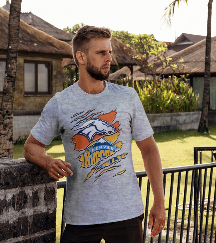 Denver Broncos And Nuggets Fan Crossover Rah 020 T-Shirt