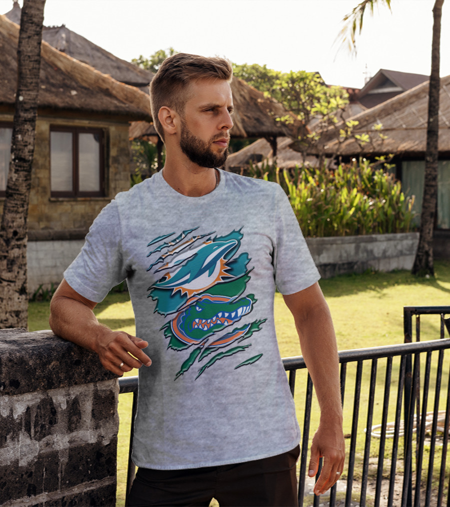 Rah Miami Dolphins Florida Gators Rip T-Shirt