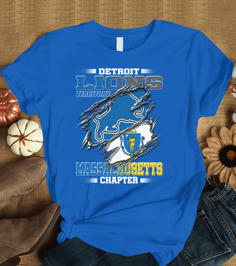 Detroit Lions Territory Massachusetts Chapter T-Shirt