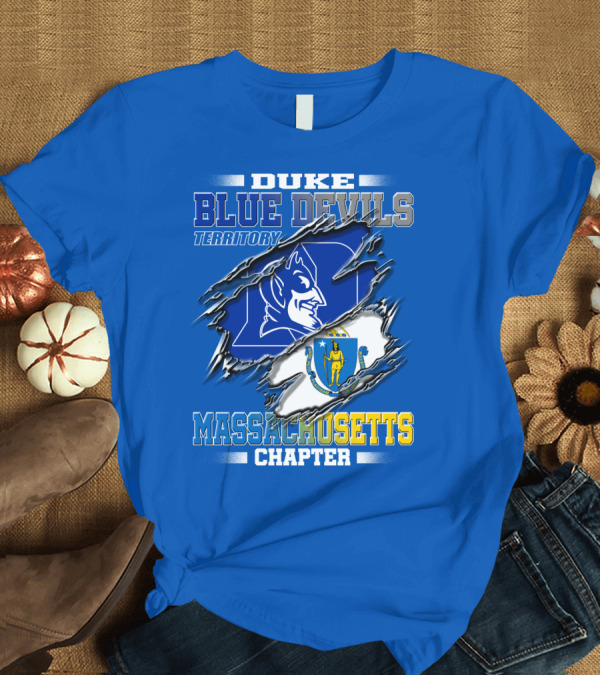 T-Shirt: DUKE BLUE DEVILS TERRITORY MASSACHUSETTS CHAPTER T-Shirt DUKE BLUE DEVILS TERRITORY MASSACHUSETTS CHAPTER T-Shirt