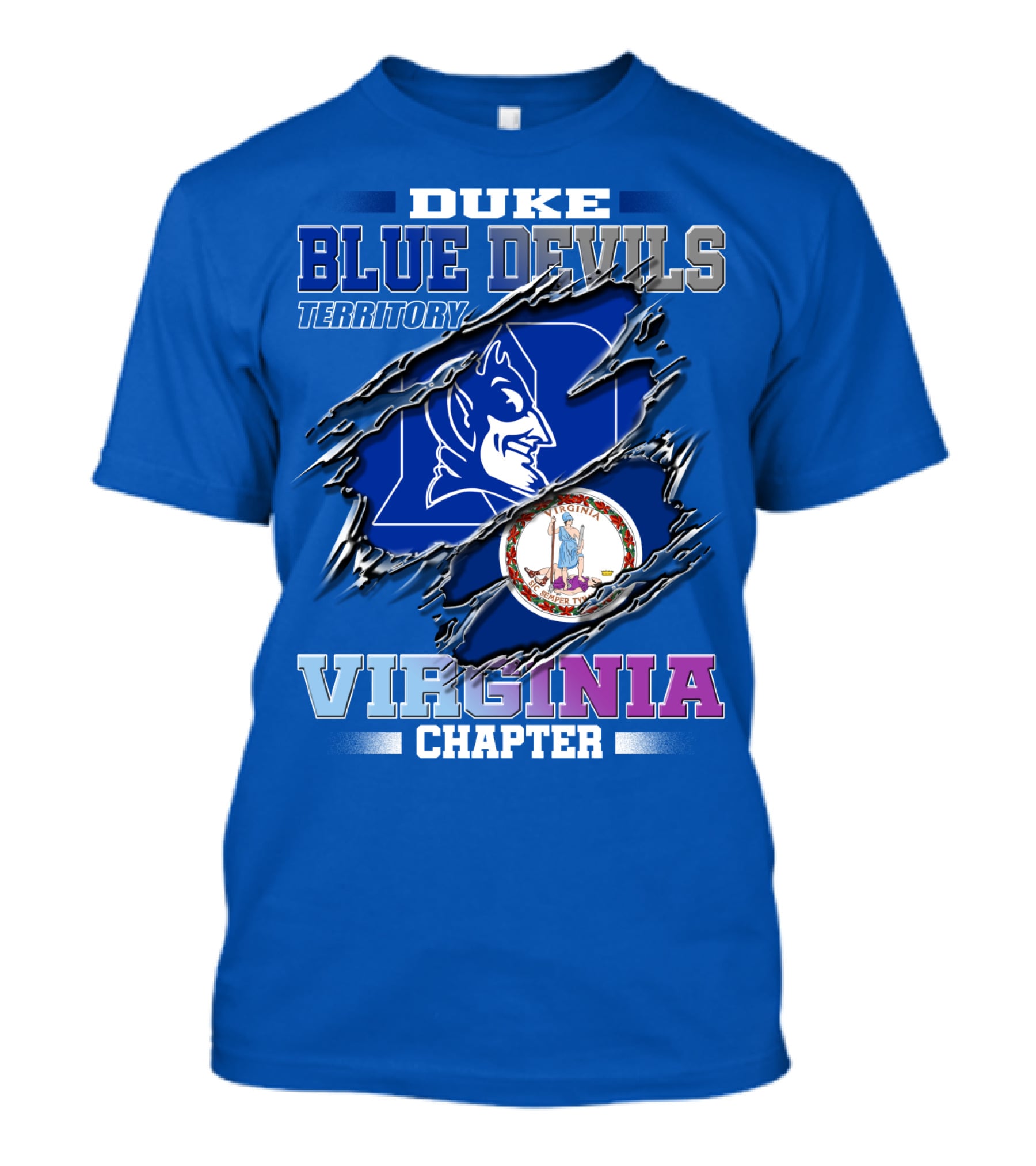 Duke Blue Devils Territory Virginia Chapter T-Shirt