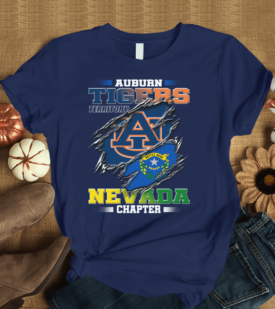 Auburn Tigers Territory Nevada Chapter Battle Born T-Shirt