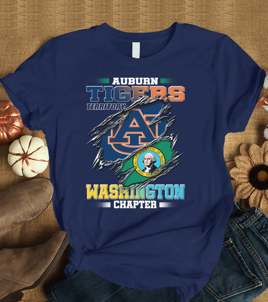 Auburn Tigers Territory Washington Chapter Seal of Washington T-Shirt