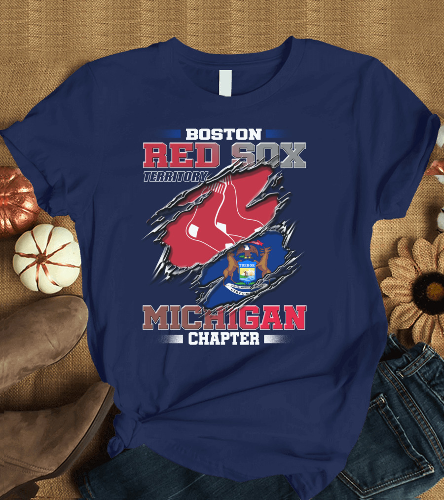 Boston Red Sox Territory Michigan Chapter T-Shirt