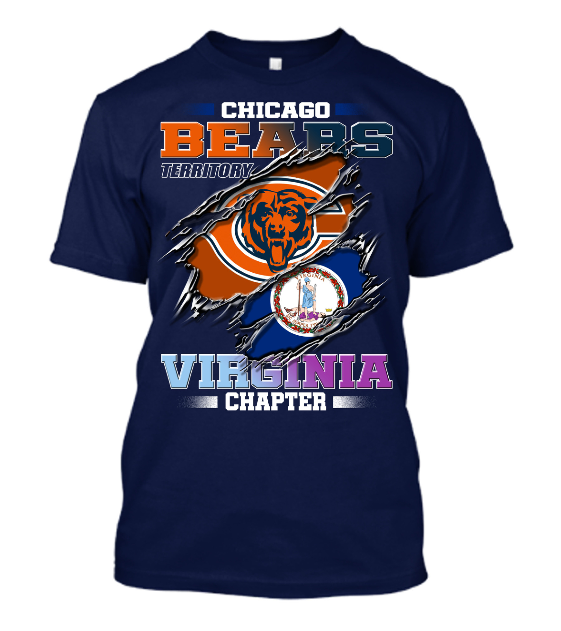 Chicago Bears Territory Virginia Chapter T-Shirt