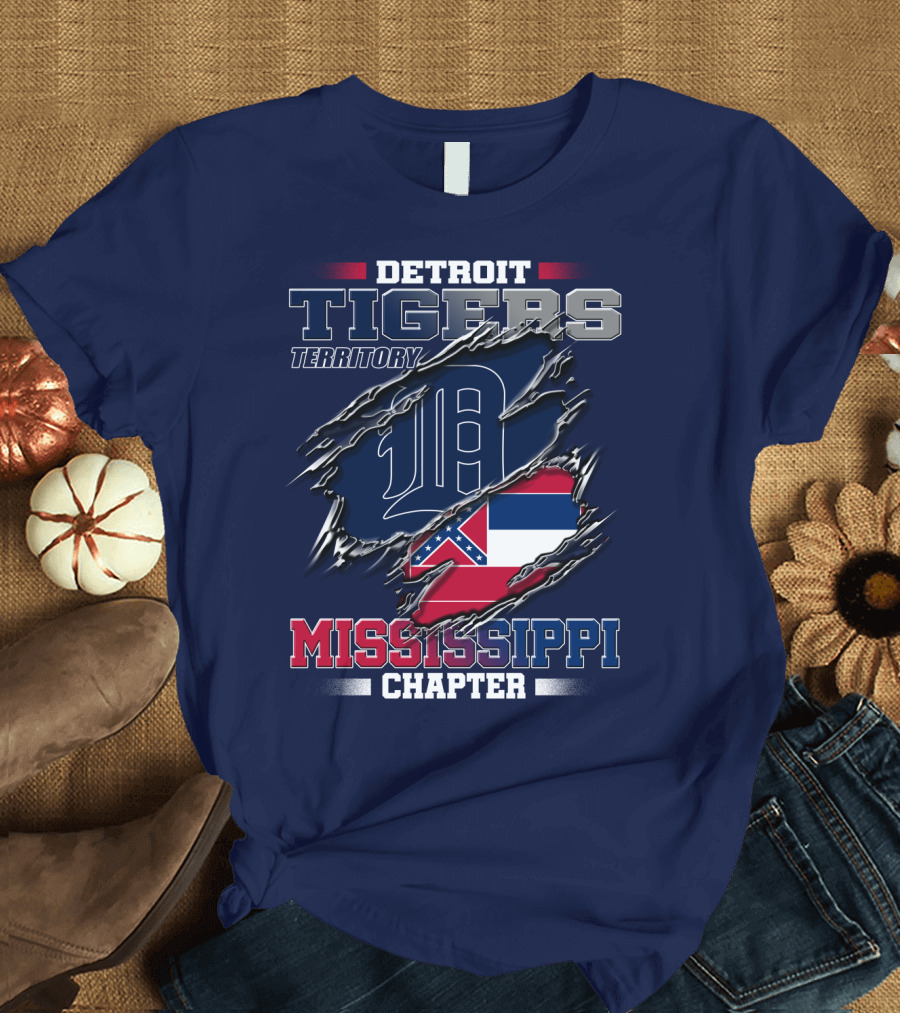 Detroit Tigers Territory Mississippi Chapter T-Shirt