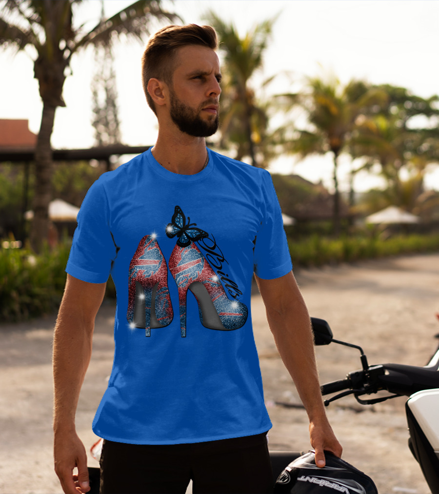 Buffalo Bills High Heels With Butterfly T-Shirt