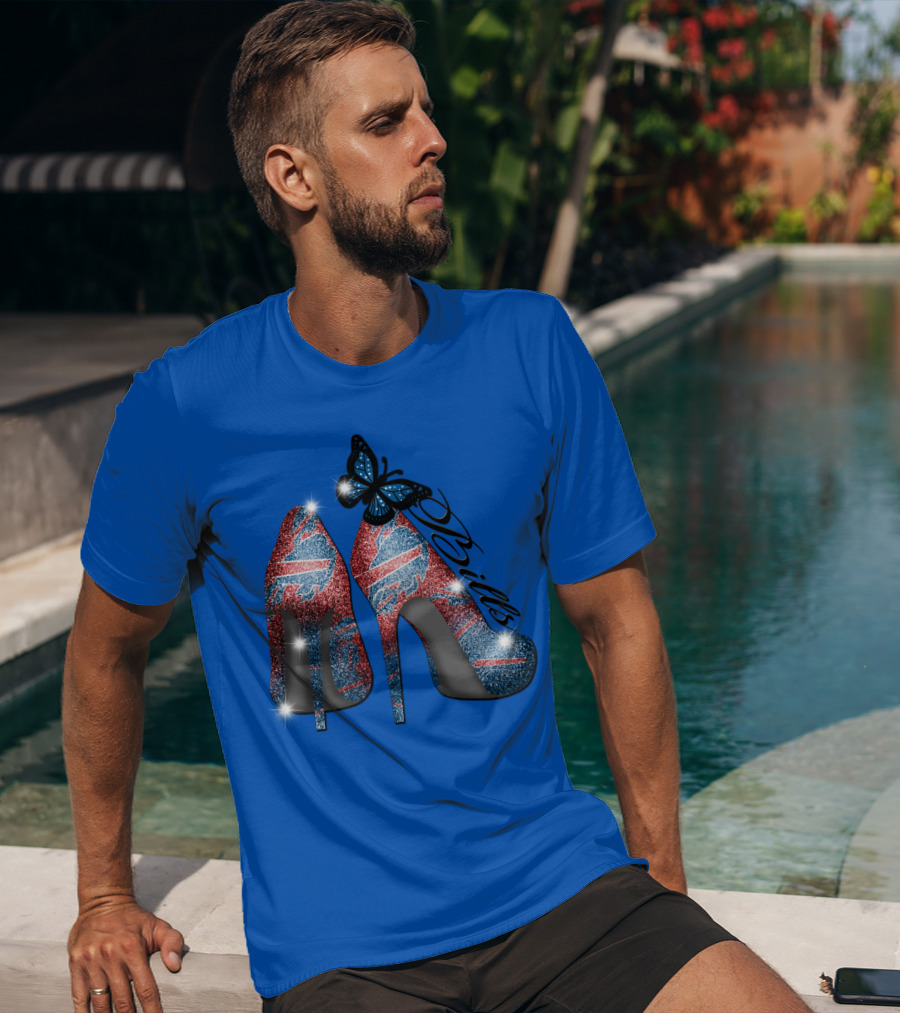 Buffalo Bills High Heels With Butterfly T-Shirt