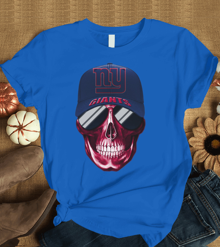 New York Giants Skull Cap T-Shirt