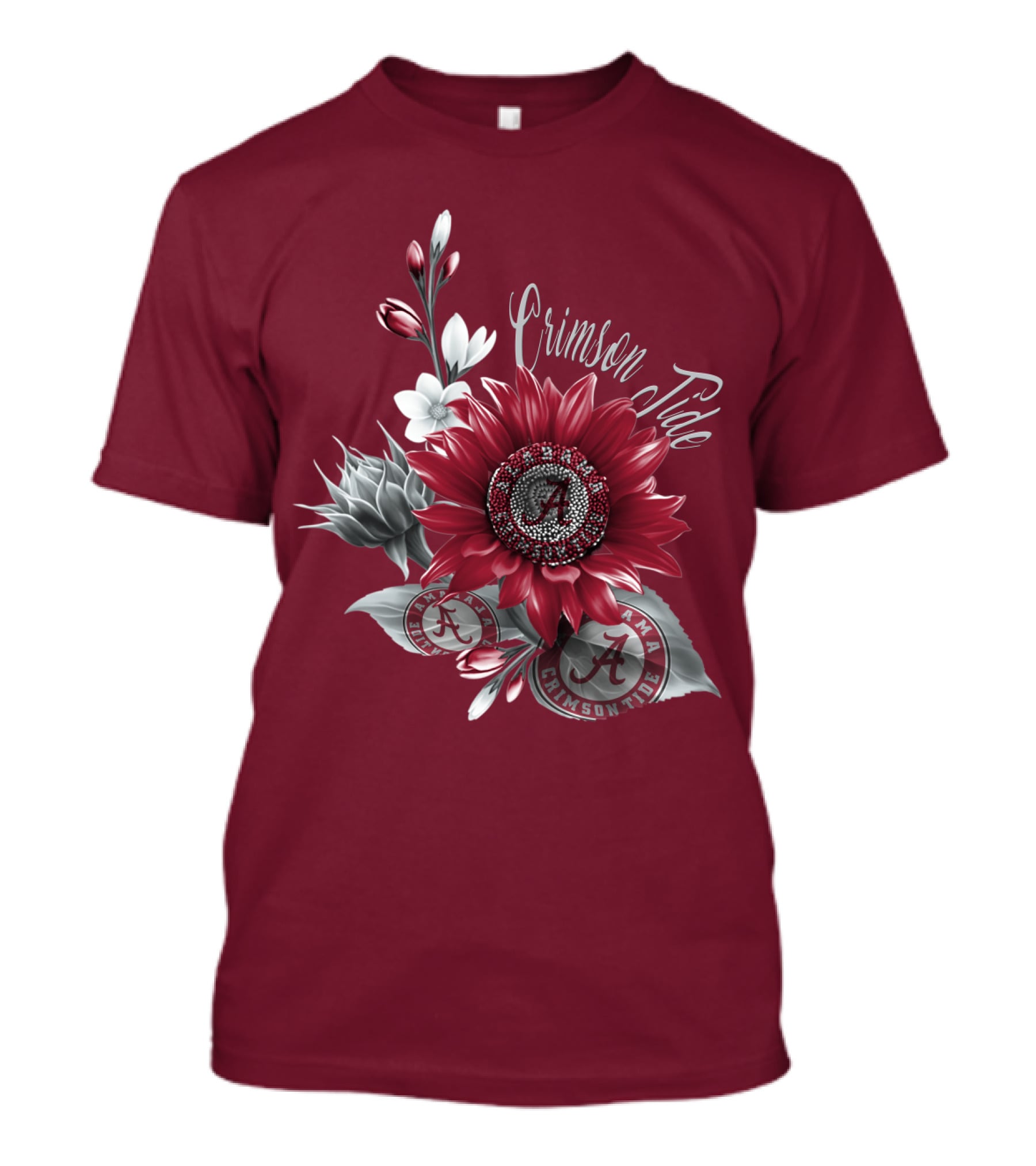 Crimson Tide Alabama A Flower T-Shirt