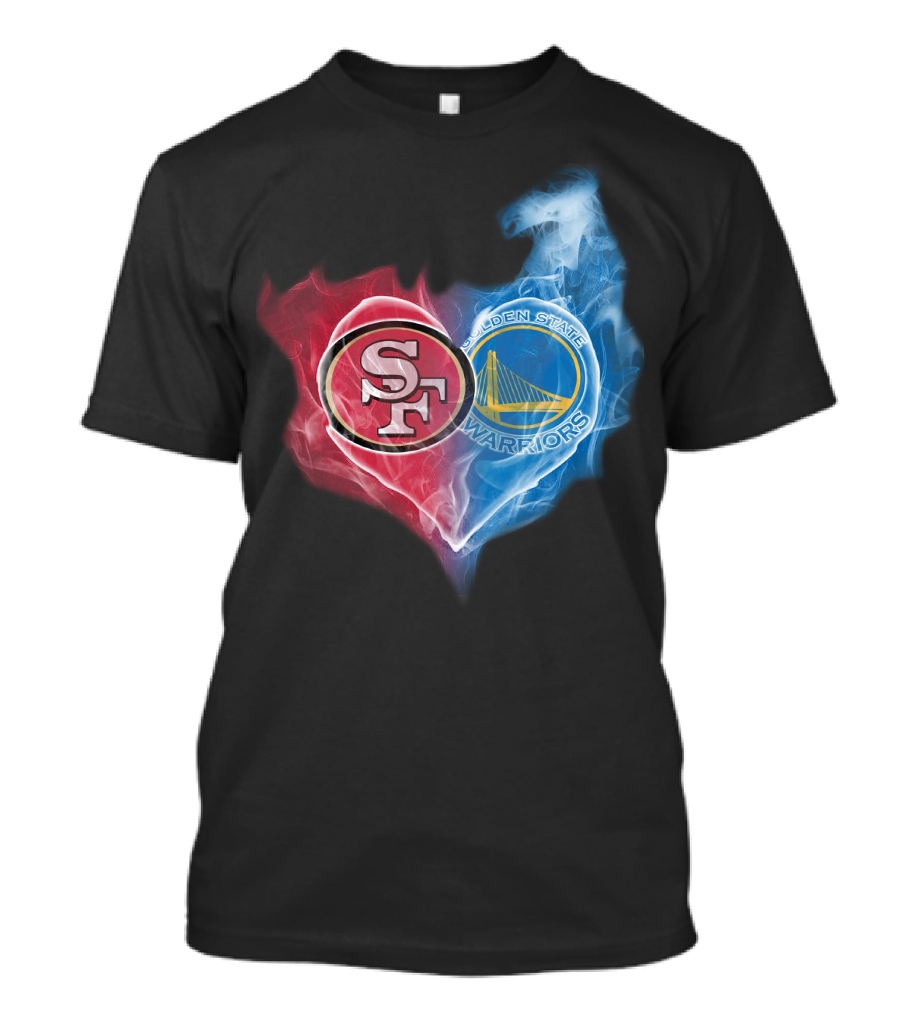 San Francisco 49ers Golden State Warriors Heart Fusion T-Shirt