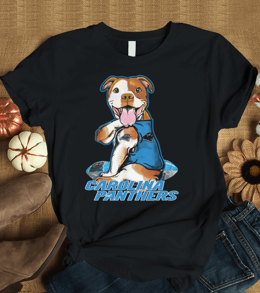 PITTBULL CAROLINA PANTHERS FOOTBALL DOG T-Shirt
