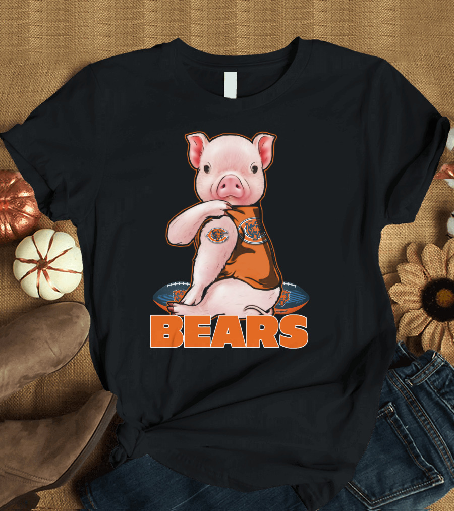 Pig BEARS Football T-Shirt