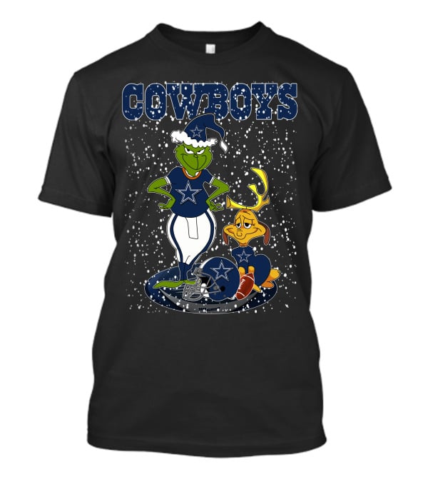 Grinchxmas Dallas Cowboys Christmas Football T-Shirt