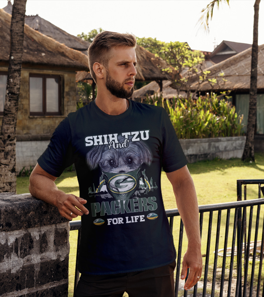 SHIH TZU And PACKERS FOR LIFE T-Shirt