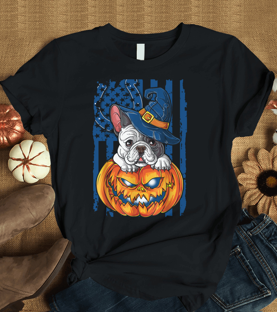 Hlw Halloween Bulldog Indianapolis Colts Pumpkin Magic T-Shirt