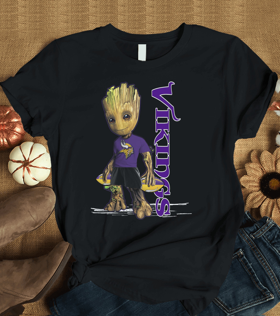 Groot Minnesota Vikings Logo Fan T-Shirt