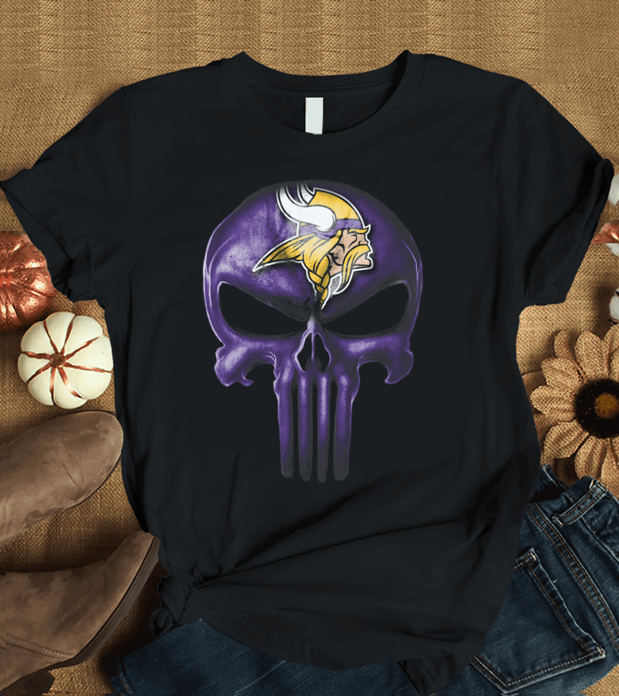 Skull Minnesota Vikings T-Shirt